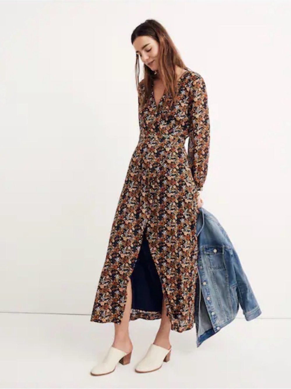 Madewell Nightflower Maxi Dress with Front Slit